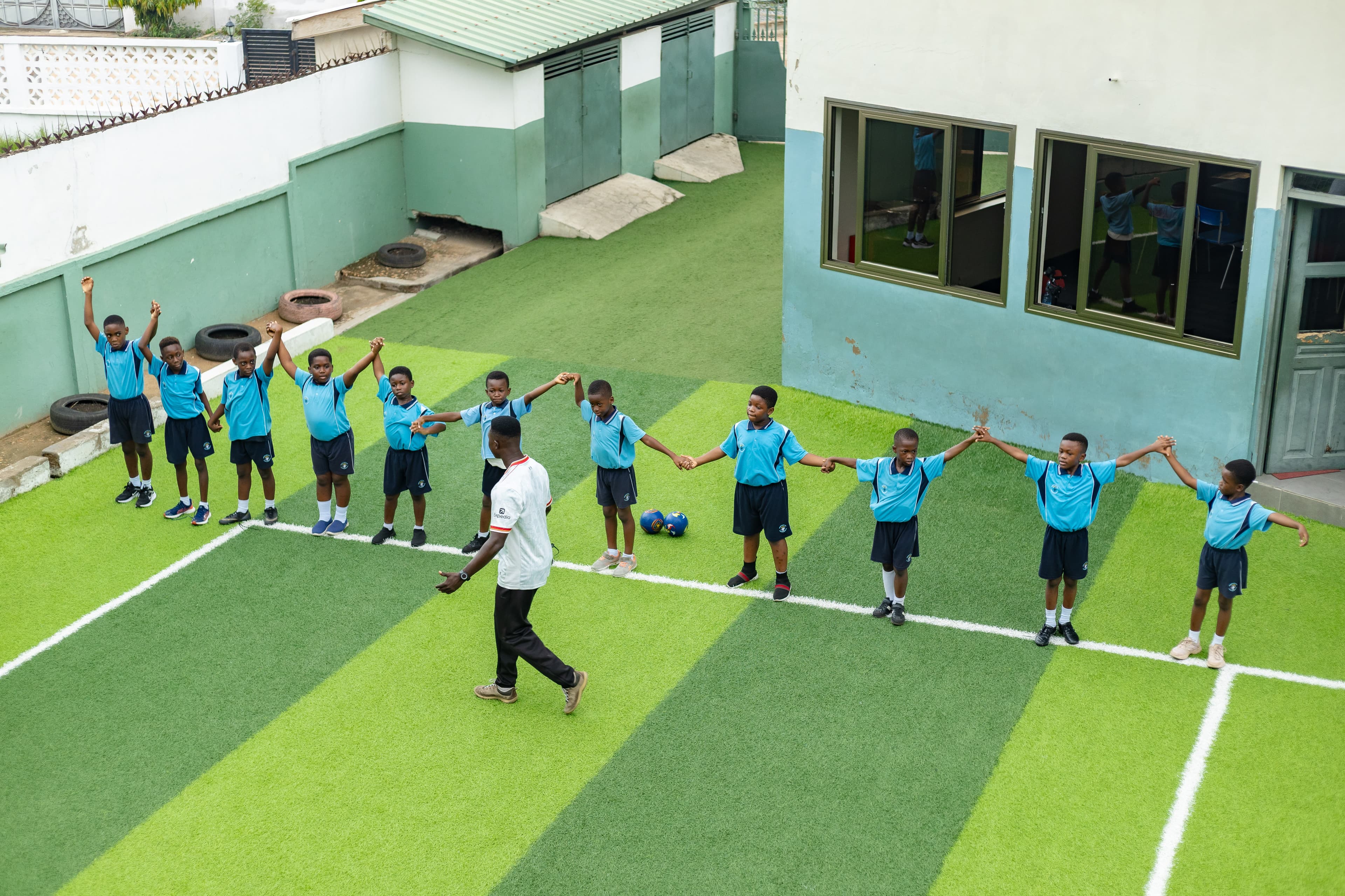 Children playing outdoors