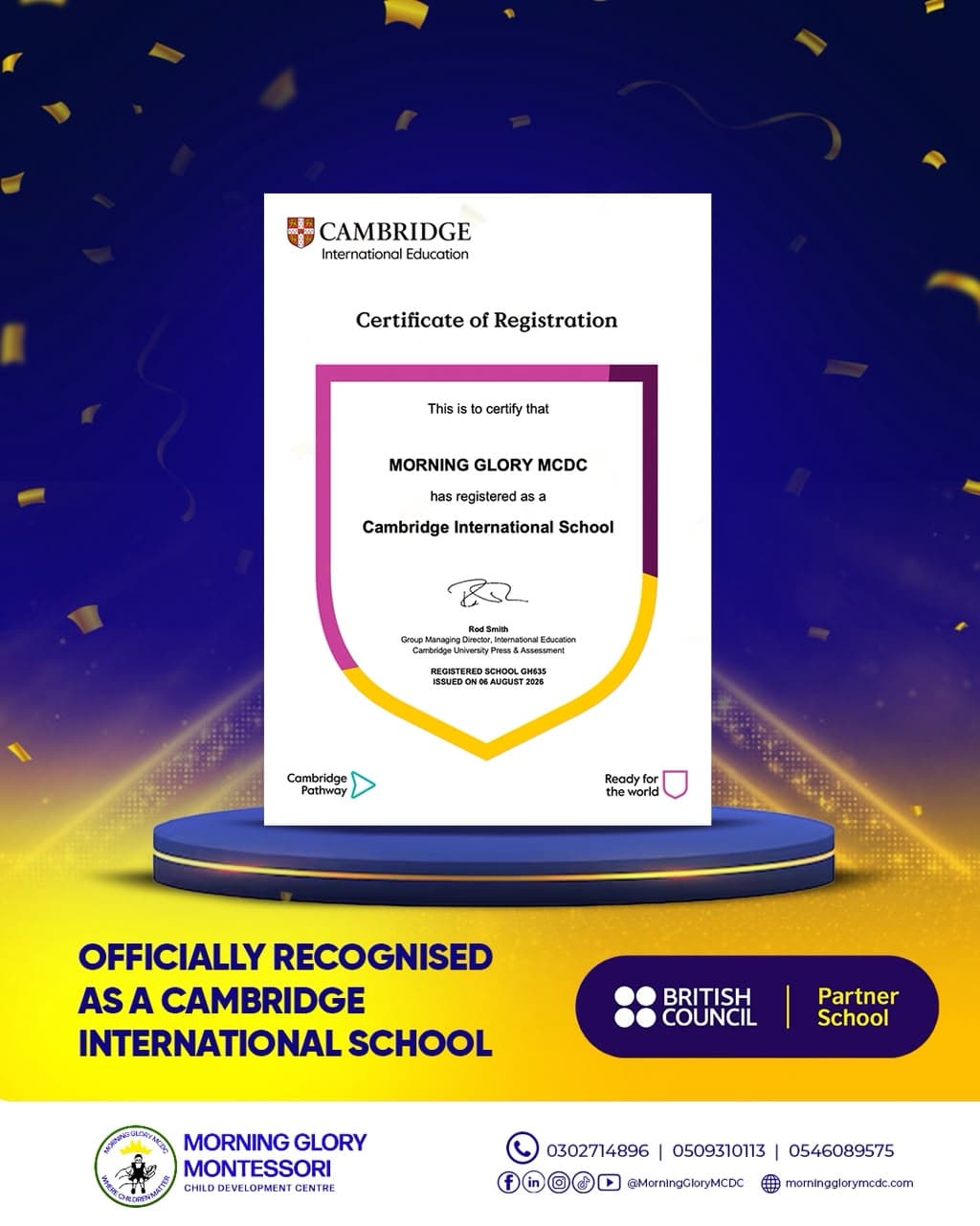 100% BECE Pass Rate Banner